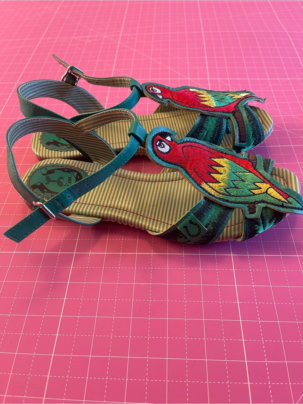 EUC Miss L fire parrot sandals worn once Size 38 - Picture 2 of 3